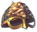 A small image of the helm which grimaces at roll over