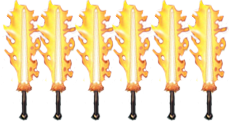 six flaming swords